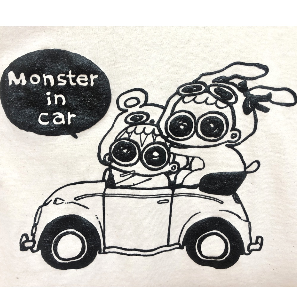 【予約】めめ子とらくちゃん/ぷっくり車Tシャツ