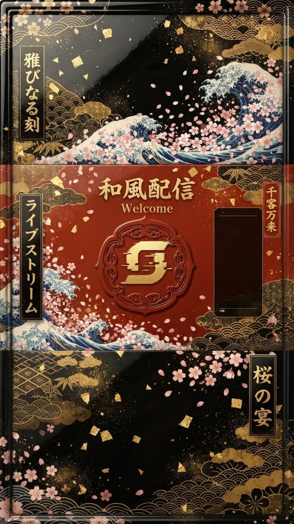 【縦型配信向け】高画質ライブ配信背景素材パック(全5種 / サイバー・宇宙・ラグジュアリー・和風・Y2K) YouTube Shorts・TikTok・配信アプリ対応
