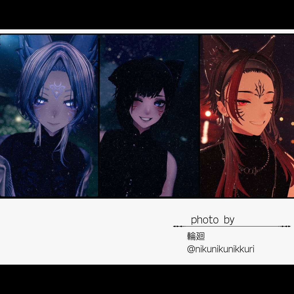 〖✨リリースセール ~02/14✨〗【3アバター対応】Make Up Texture 03『 Kemono Face Tattoo 』