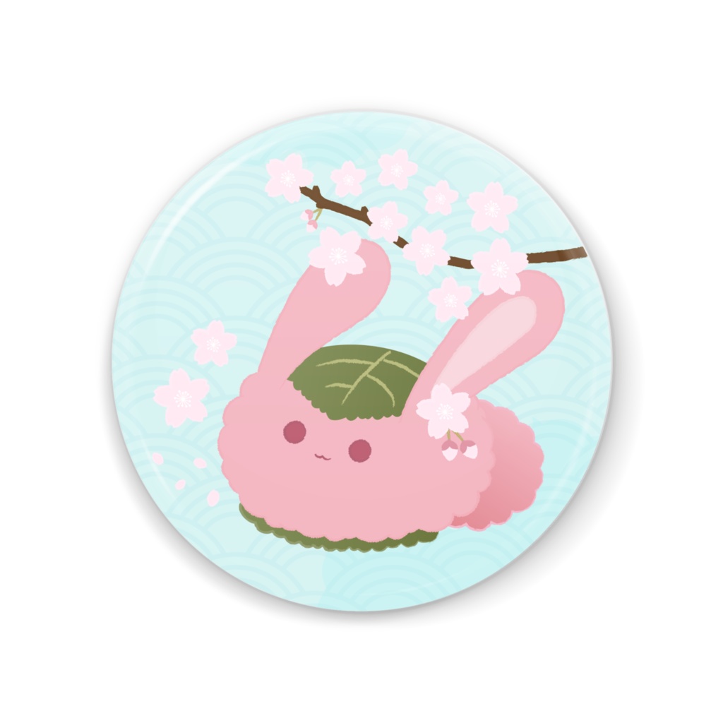 「うさぴ桜もち」缶ミラー