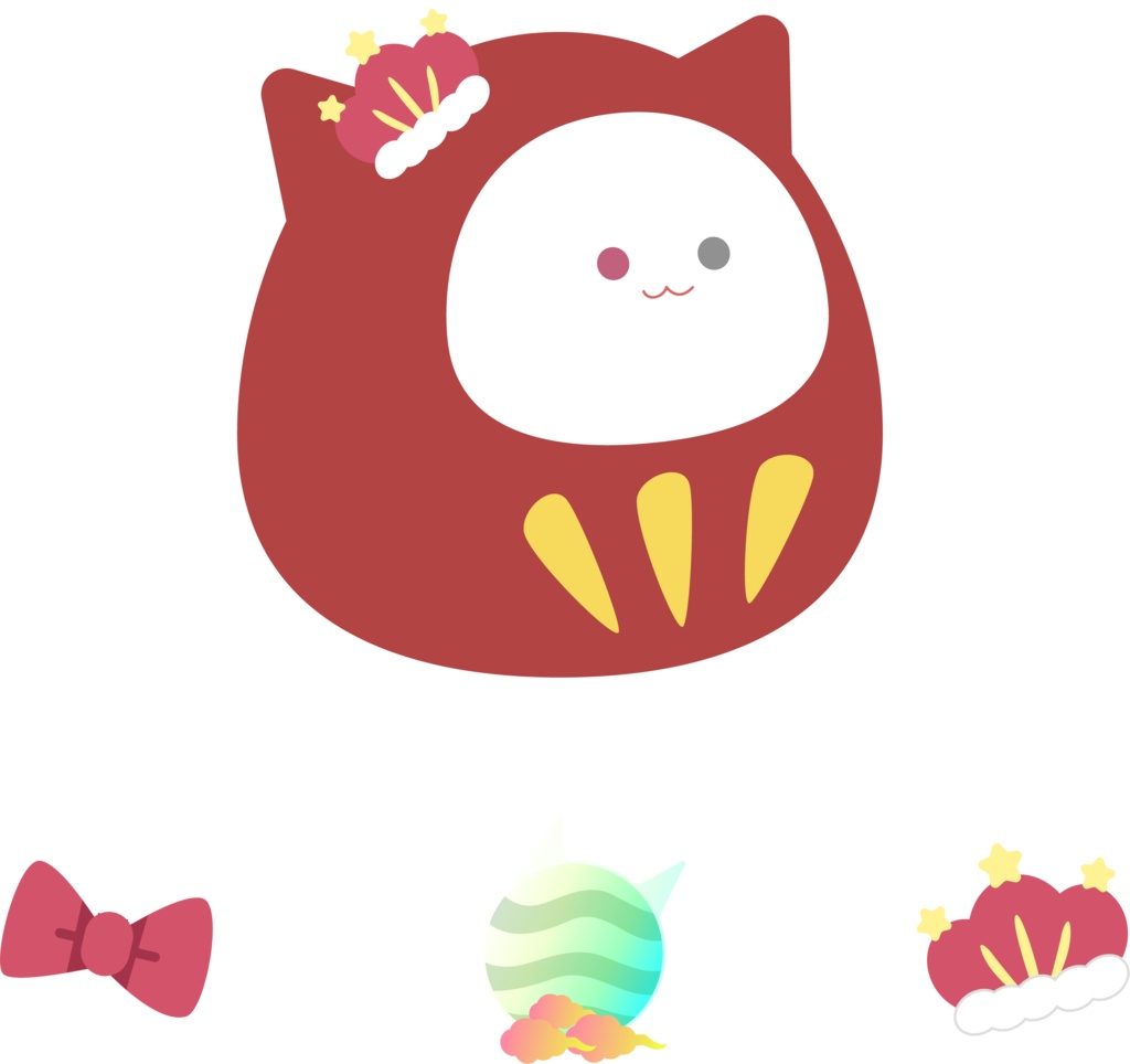 【にゃまる】トートバッグ_だるまver.