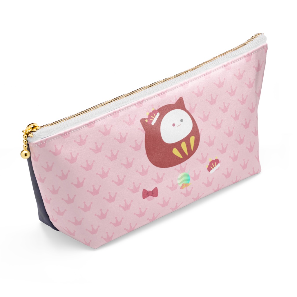 【にゃまる】うちゅうだるま両面ポーチ