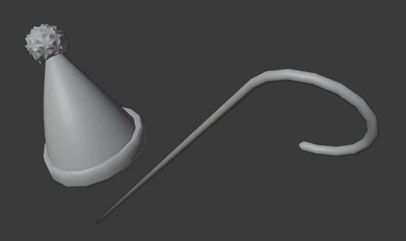 【初めての】サンタ帽&キャンディケーン【3Dアクセセット】