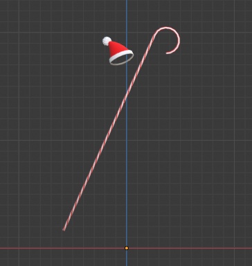 【初めての】サンタ帽&キャンディケーン【3Dアクセセット】