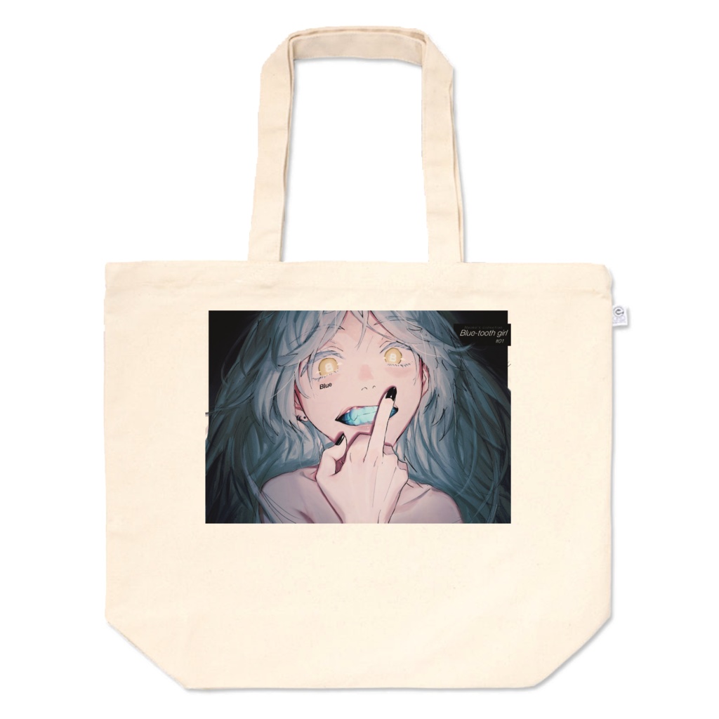 Blue-tooth Girl #001 トートバッグ
