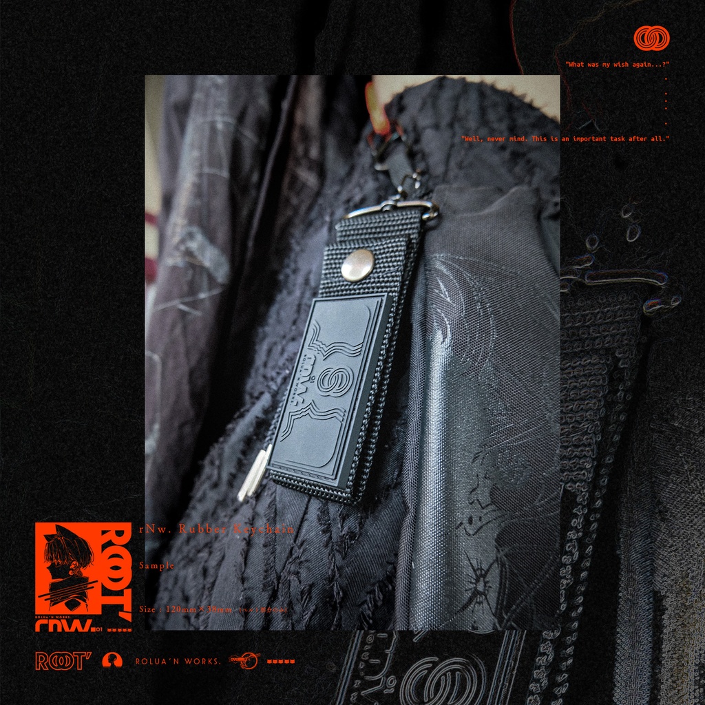 rNw. Rubber Keychain