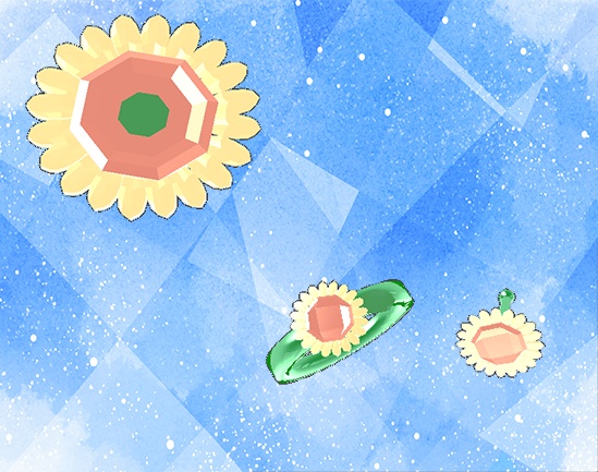 【VRChat】ひまわりの指輪とピアスとヘイロー