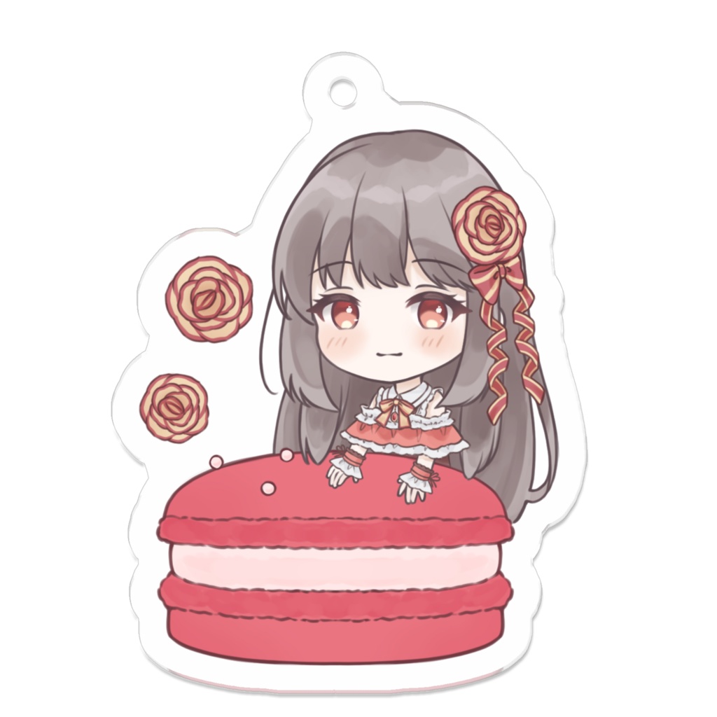 『薔薇×りんご』アクリルキーホルダー