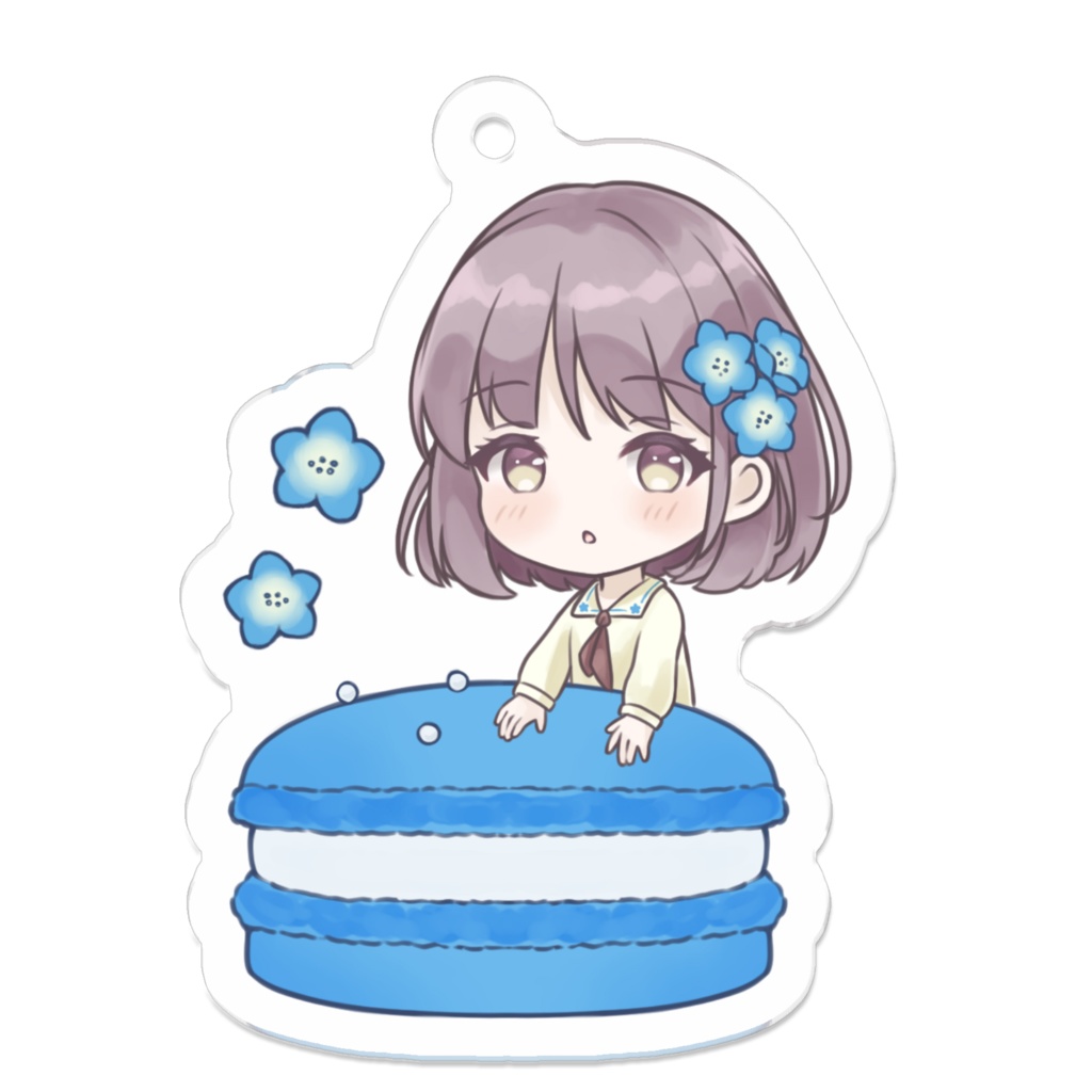 『ネモフィラ×チョコレート』アクリルキーホルダー