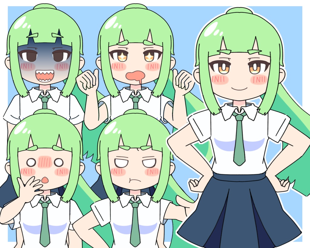 きやくちゃん・かいせつちゃんデフォルメ立ち絵