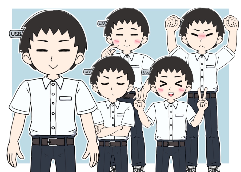 【二次創作】松嘩りすく立ち絵素材