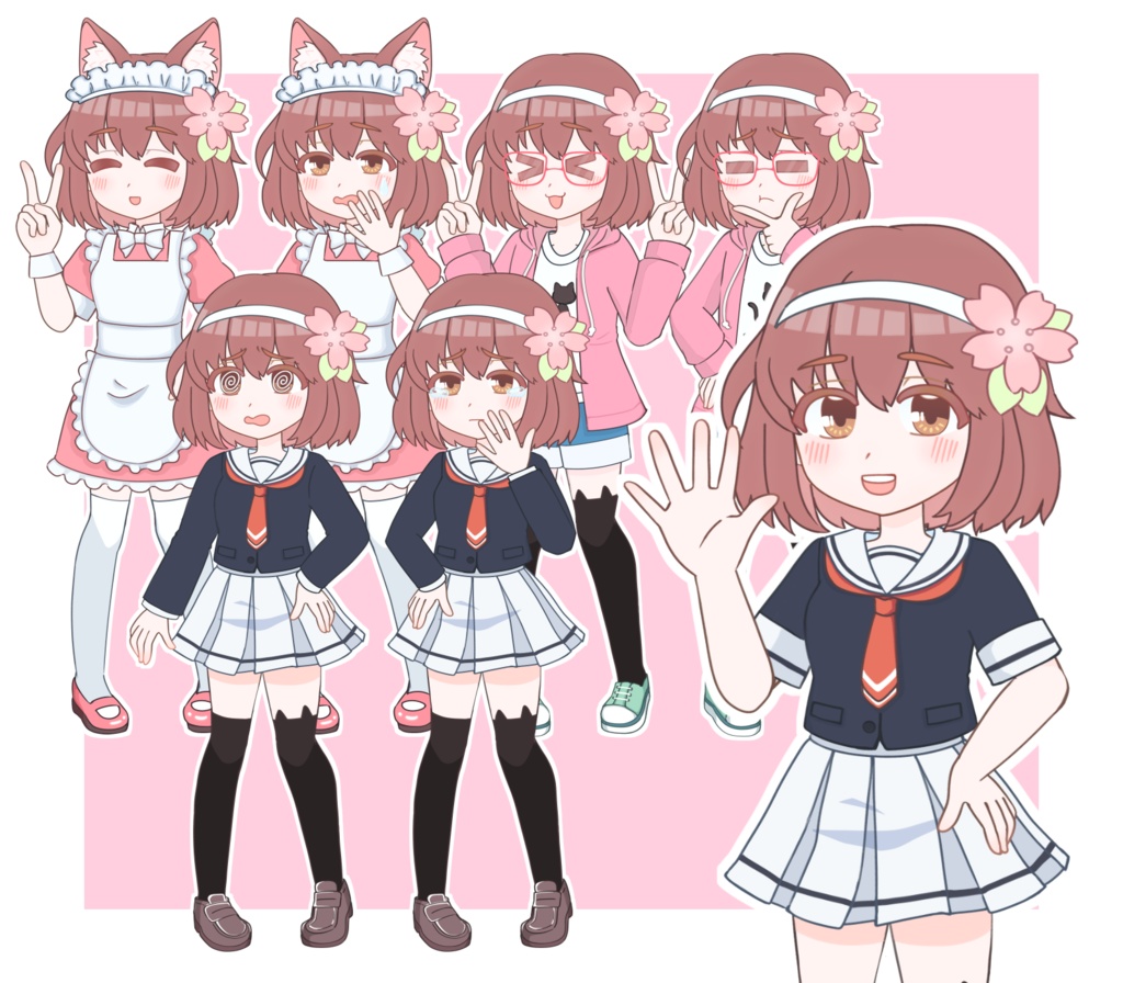 【二次創作】萌岩まどか立ち絵
