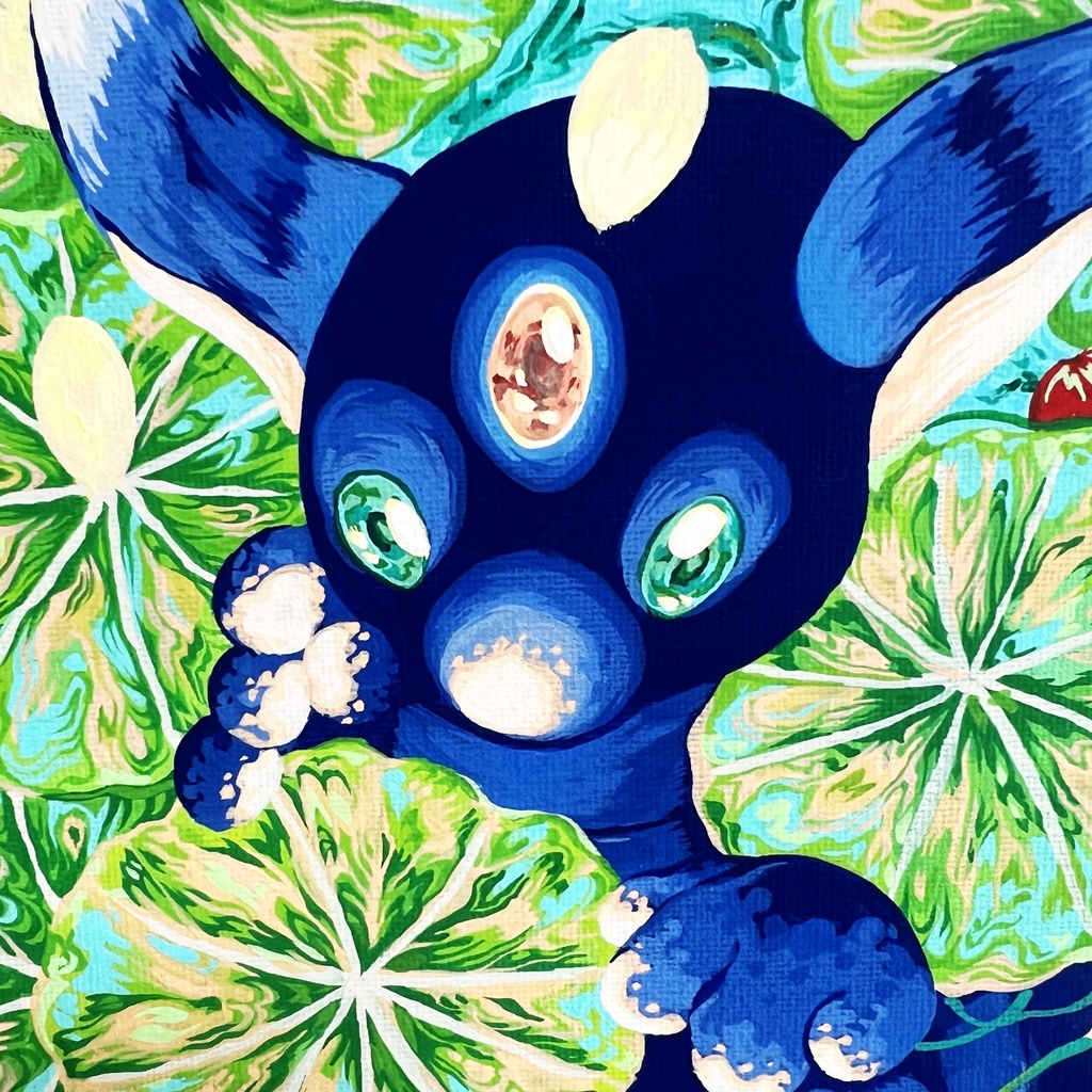 アート原画『ふわふわ漂う』