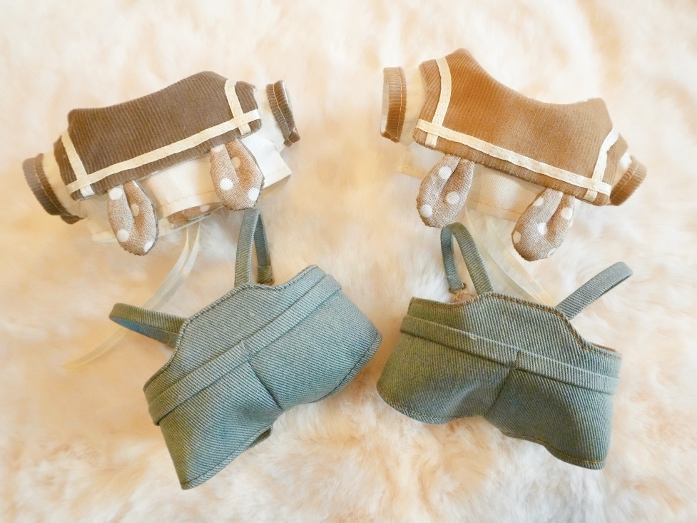 オーバーオールペアセット(15cmぬい)