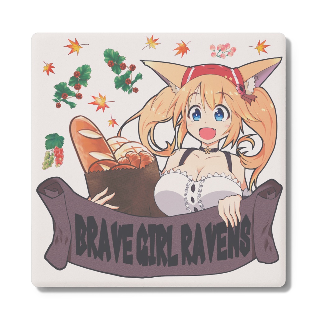 ［こんがり秋模様］レリアの角形コースター