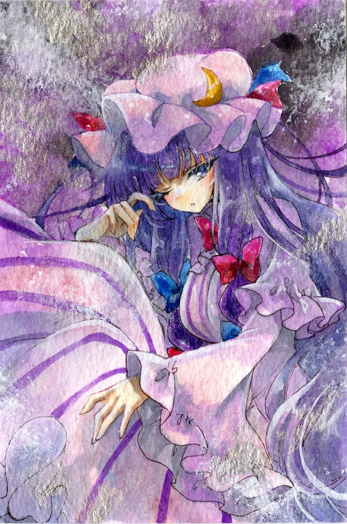 手描きイラスト*原画*東方Project*パチュリー・ノーレッジ