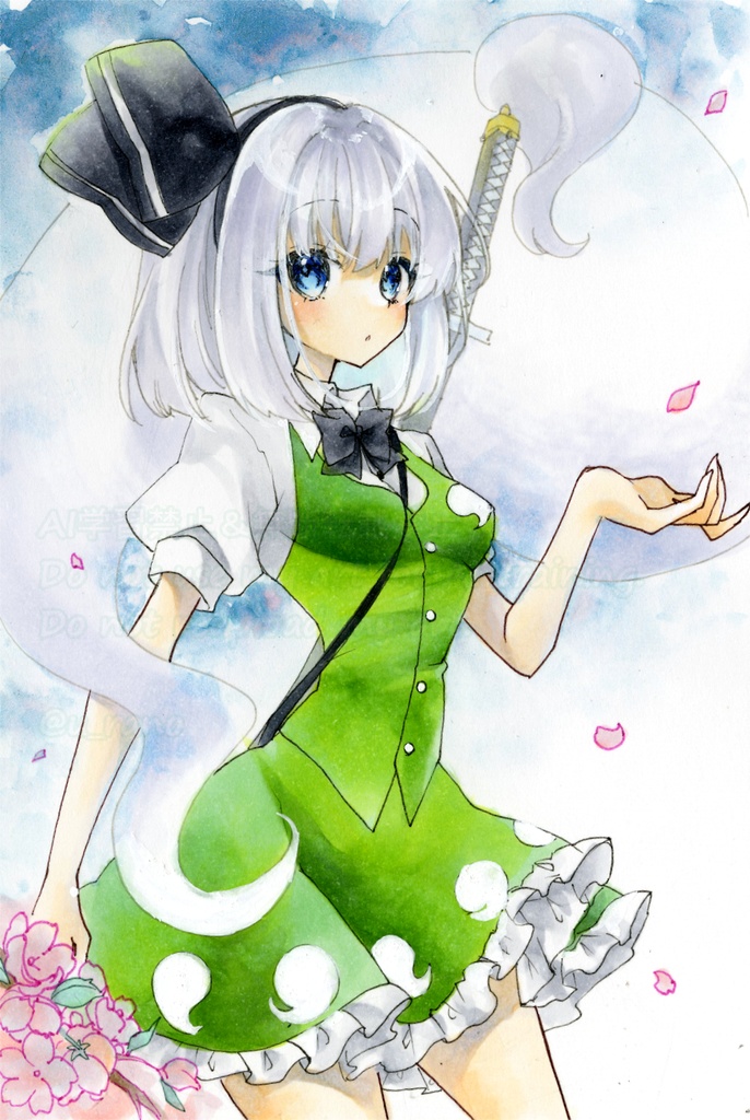 東方project手描きイラストアナログイラスト○寸松庵サイズ○ 八雲藍