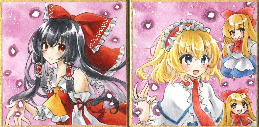 手描きイラスト*原画*東方Project*豆色紙