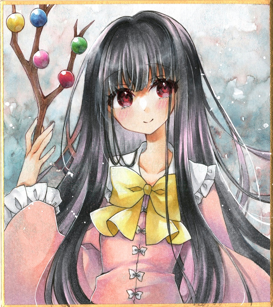 手描きイラスト＊原画＊東方Project＊蓬莱山輝夜
