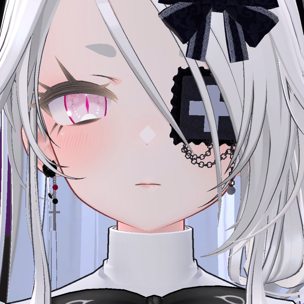 【VRChat想定】黒の眼帯-Black eyepatch-