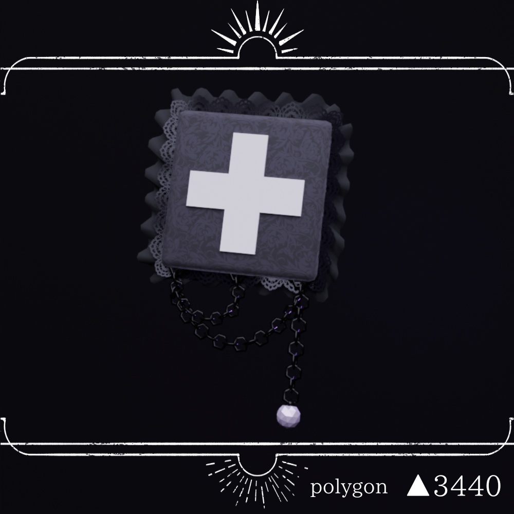 【VRChat想定】黒の眼帯-Black eyepatch-