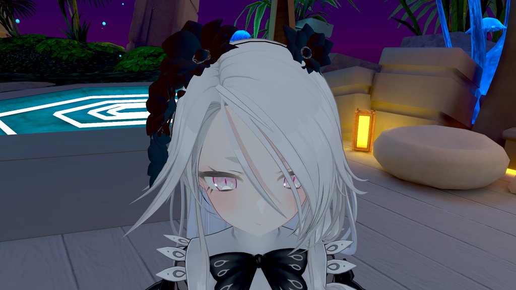 【VRChat想定】アネモネのカチューシャ(調整用シェイプキー入り)