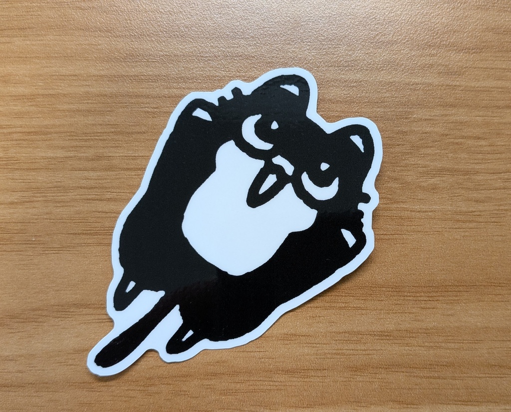 tmycatすこしおおきめステッカー
