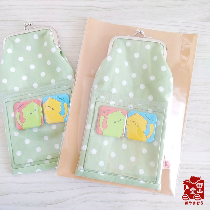 ペンケース わさびとからし かすたまいず!がま口ペンケースwith缶バッジ~わさびとからし~