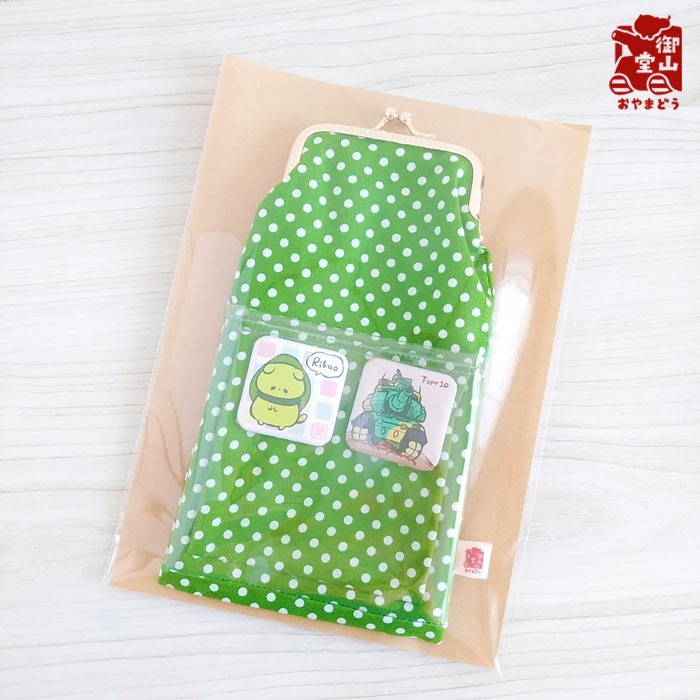 ペンケース 陸自 かすたまいず!がま口ペンケースwith缶バッジ~陸上自衛隊~