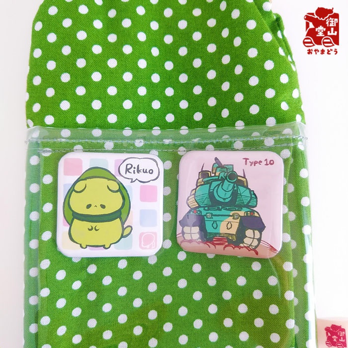 ペンケース 陸自 かすたまいず!がま口ペンケースwith缶バッジ~陸上自衛隊~