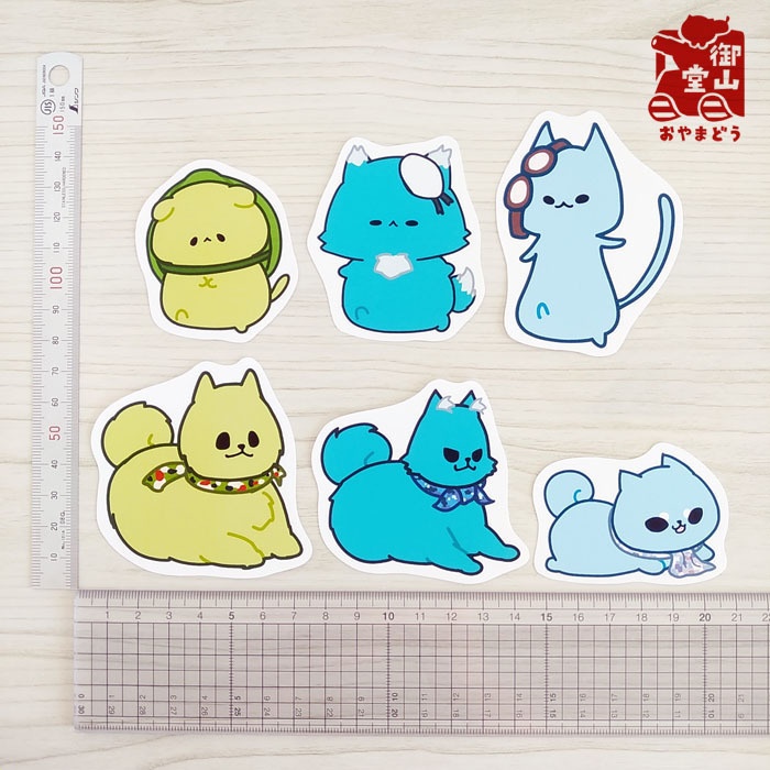 【6枚入】陸海空ねこ-じえいたいねこ-&陸海空いぬ-じえいたいいぬ-ステッカー