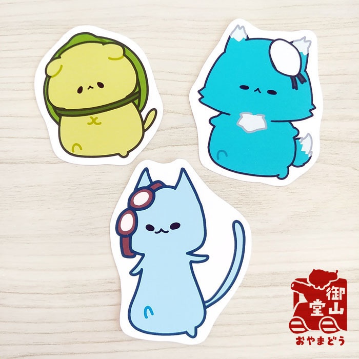 【6枚入】陸海空ねこ-じえいたいねこ-&陸海空いぬ-じえいたいいぬ-ステッカー