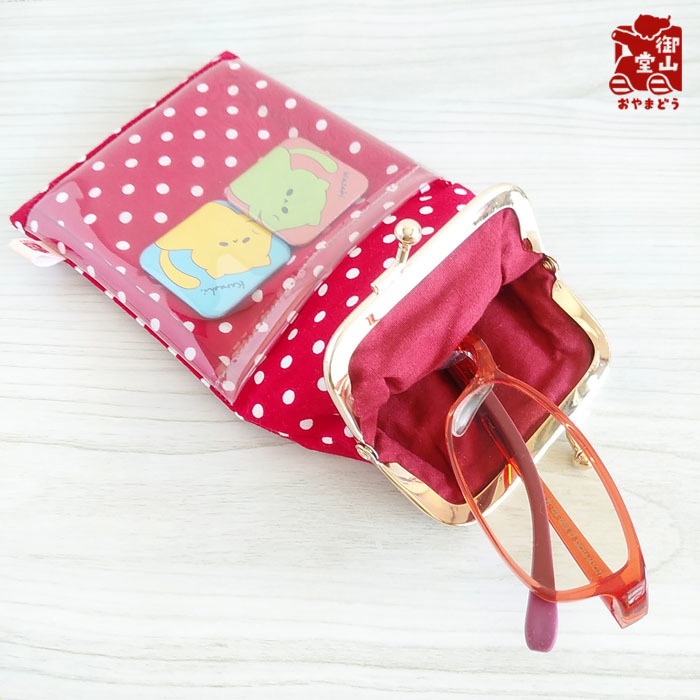 ペンケース わさびとからし かすたまいず!がま口ペンケースwith缶バッジ~わさびとからし・赤~