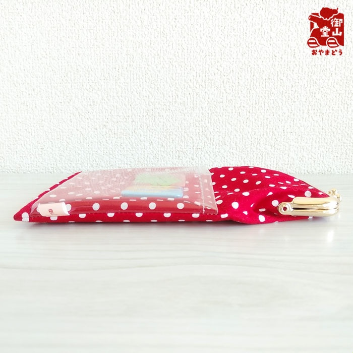 ペンケース わさびとからし かすたまいず!がま口ペンケースwith缶バッジ~わさびとからし・赤~