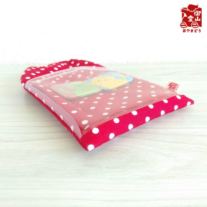 ペンケース わさびとからし かすたまいず!がま口ペンケースwith缶バッジ~わさびとからし・赤~