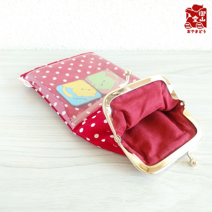 ペンケース わさびとからし かすたまいず!がま口ペンケースwith缶バッジ~わさびとからし・赤~