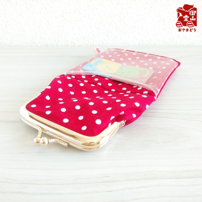 ペンケース わさびとからし かすたまいず!がま口ペンケースwith缶バッジ~わさびとからし・赤~