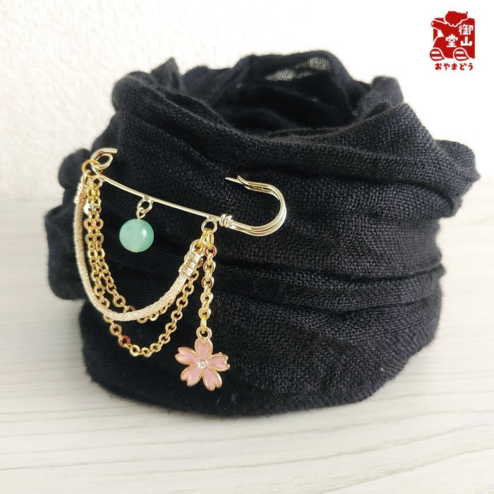 煌く自衛隊 陸自ブローチ 自衛隊モチーフアクセサリー・飾緒風カブトブローチの陣 陸上自衛隊