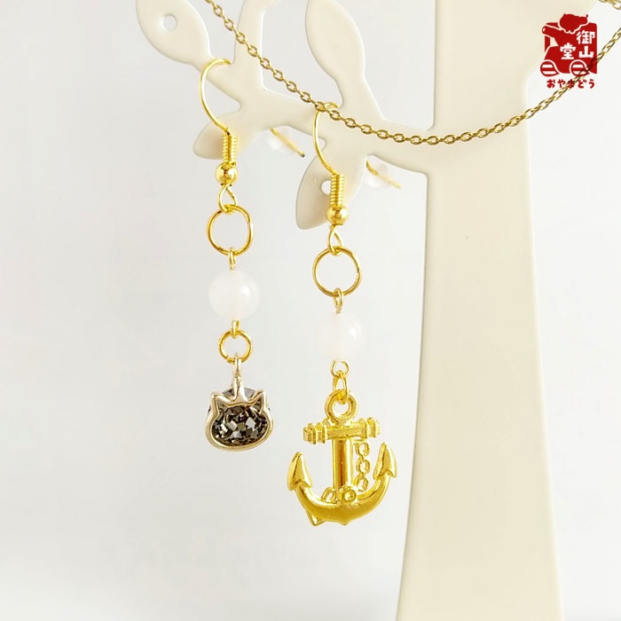 煌く自衛隊 海自ピアス 自衛隊モチーフアクセサリー・ピアスの陣 フックピアス 海上自衛隊