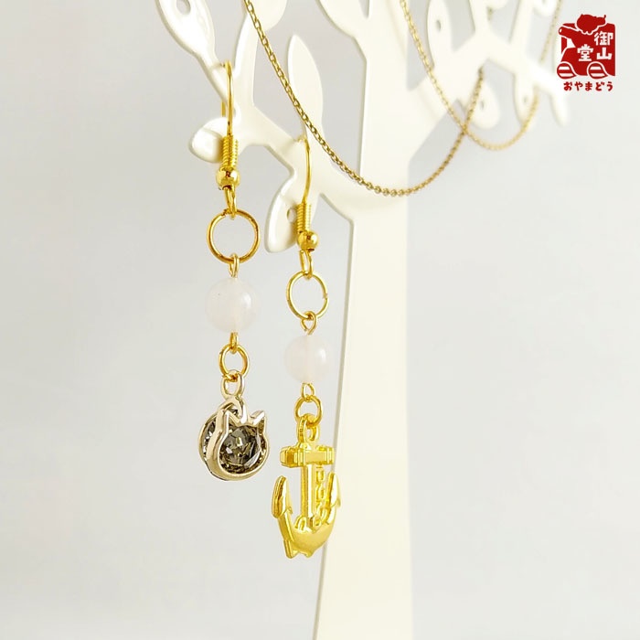 煌く自衛隊 海自ピアス 自衛隊モチーフアクセサリー・ピアスの陣 フックピアス 海上自衛隊