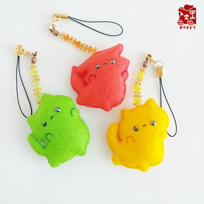 【特別価格】わさからもみじ みにみに♪フェルトストラップ からし