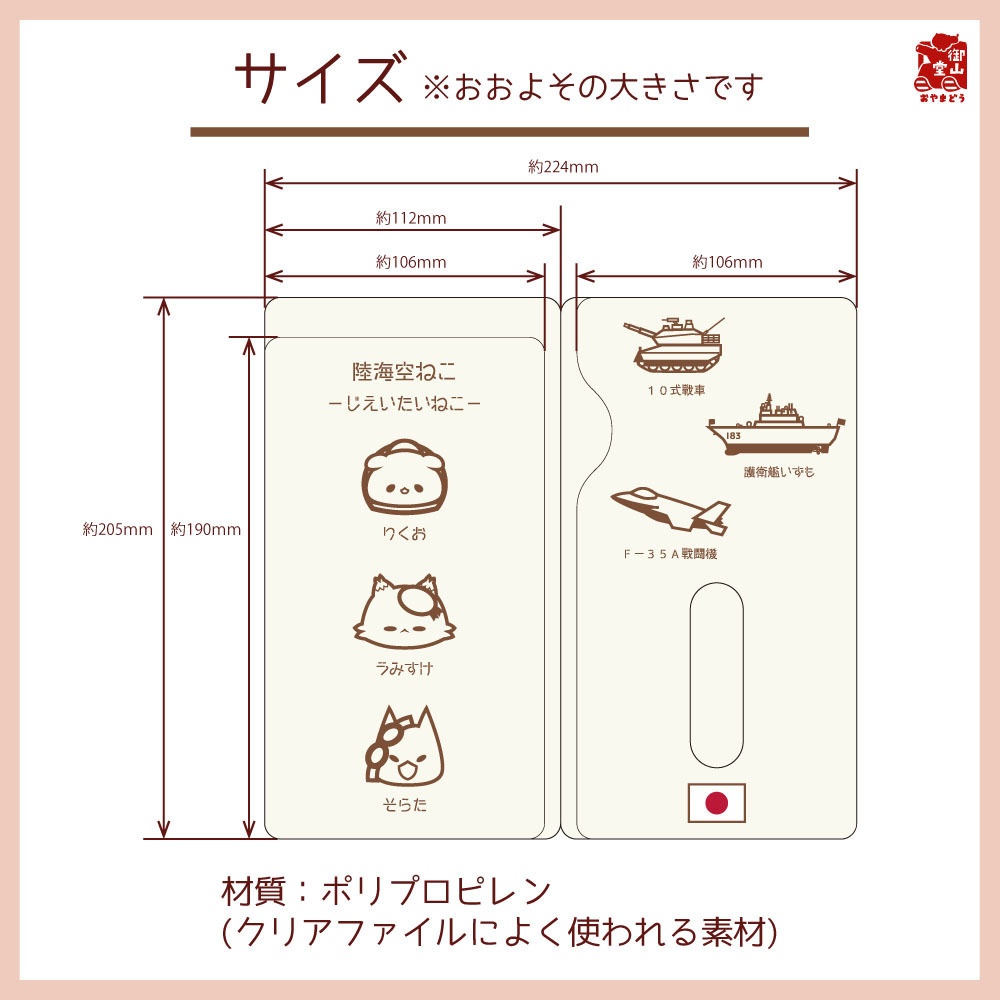 【六次】自衛隊猫マスクケース 精錬記号マスクケース その四 陸海空ねこ×装備品