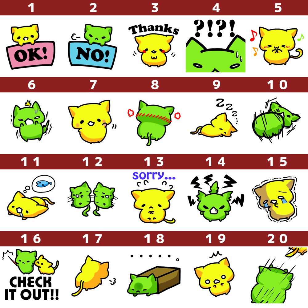 【おまけ付き】わさびとからし LINEスタンプフレークシール①