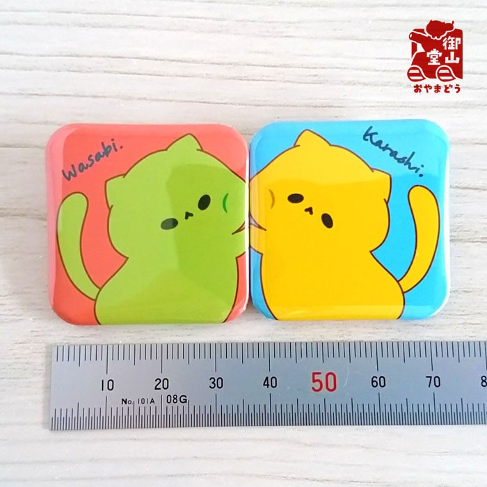 わさびとからし ほっぺたぶにん!缶バッジ