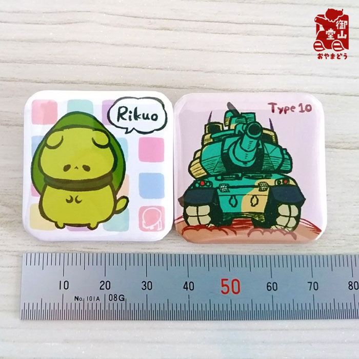 陸自猫缶バッジ 陸海空ねこ×装備品缶バッジ-陸-