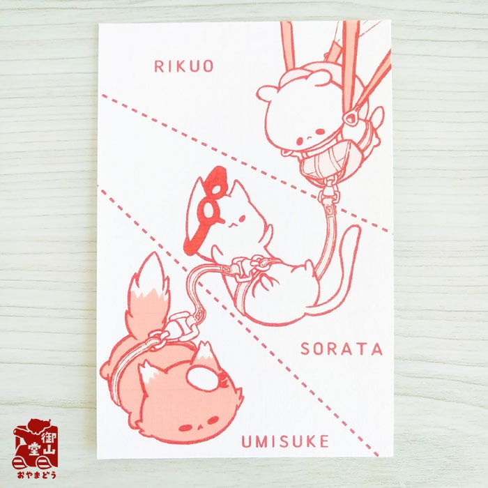 空挺ねこ 絵葉書&イラストカードセット ポストカード