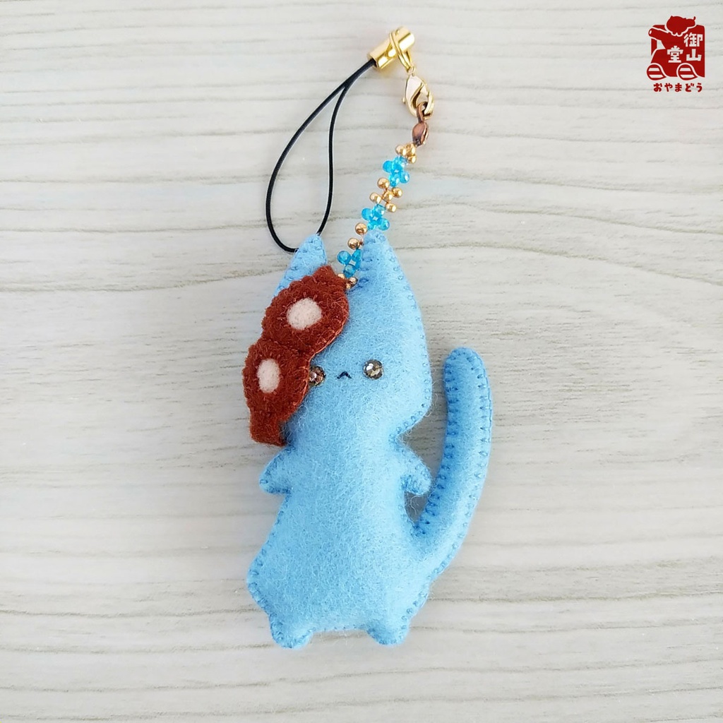 【特別価格】陸海空ねこ みにみに♪フェルトストラップ そらた