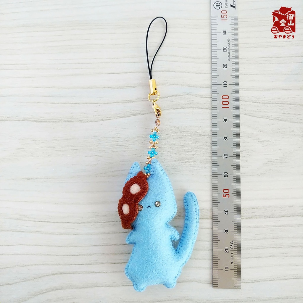 【特別価格】陸海空ねこ みにみに♪フェルトストラップ そらた