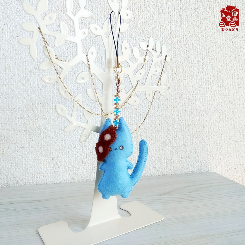 【特別価格】陸海空ねこ みにみに♪フェルトストラップ そらた