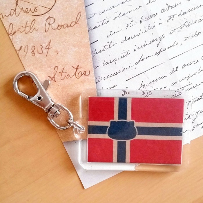 ノルウェー×猫キーホルダー にゃんこっきKHその5